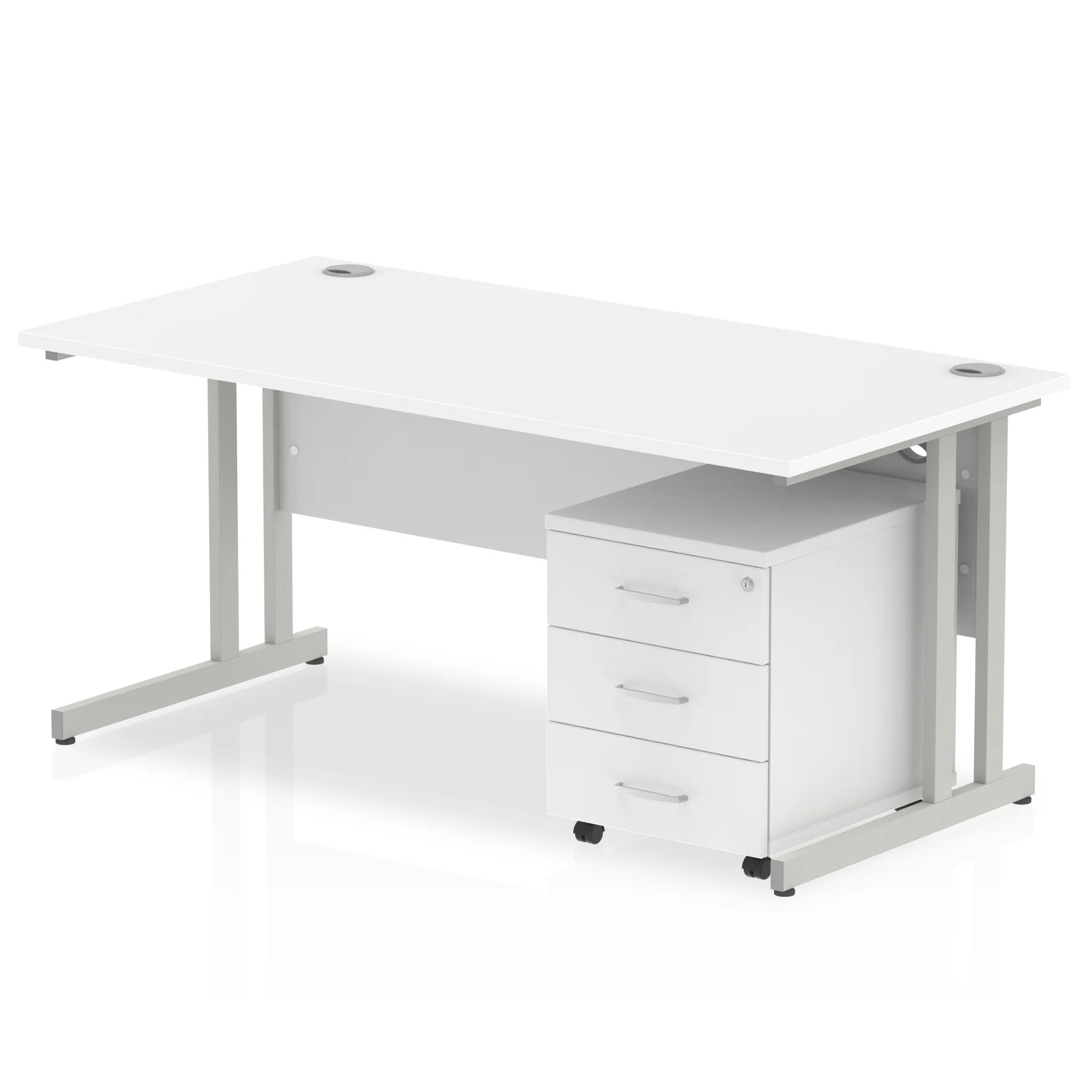 Impulse 1200mm Cantilever Straight Desk With Mobile Pedestal