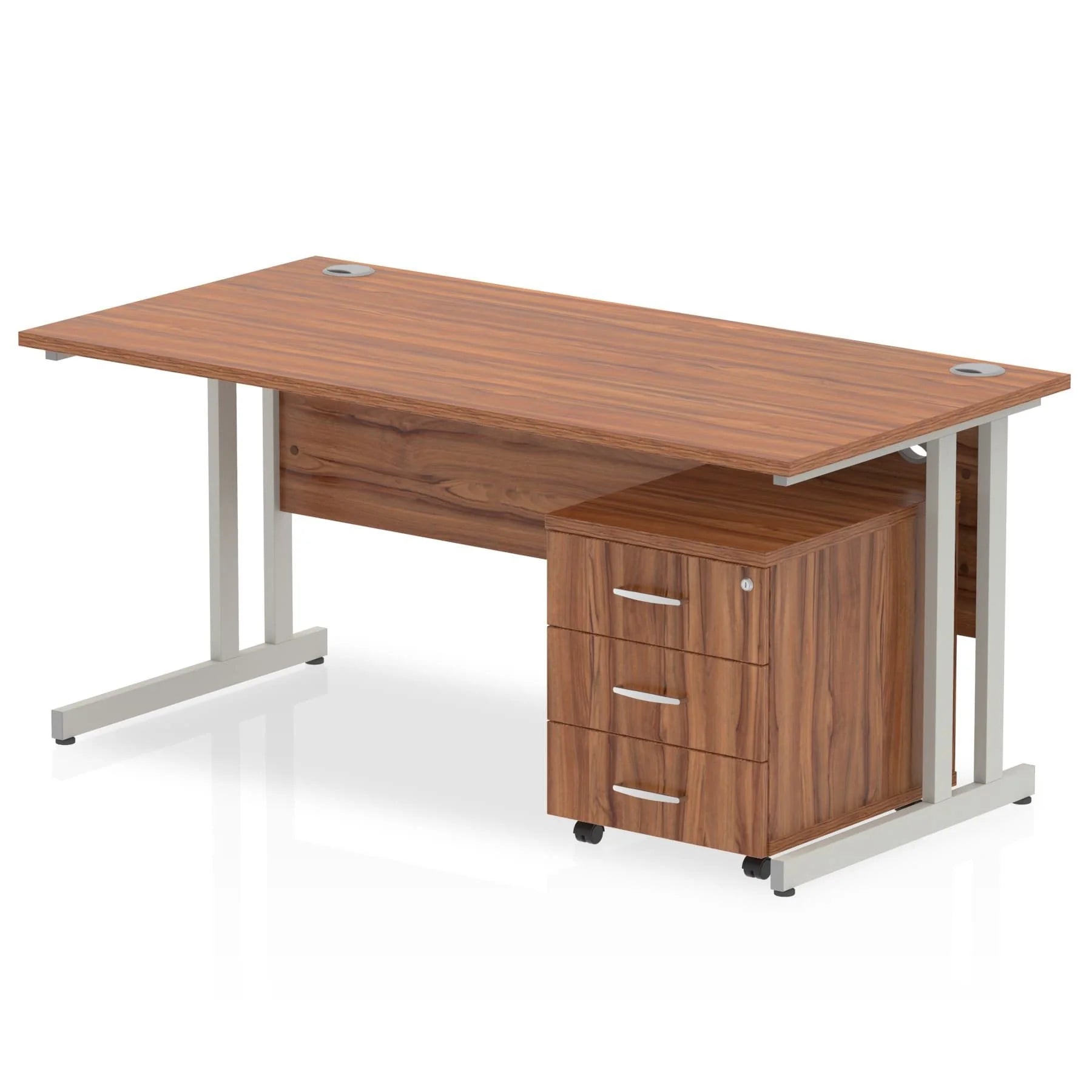 Impulse 1200mm Cantilever Straight Desk With Mobile Pedestal