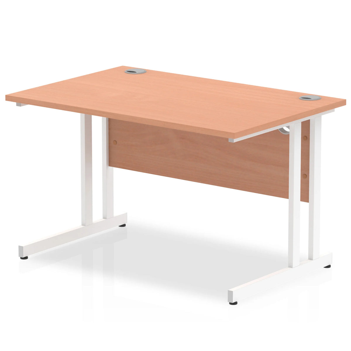 Impulse 1200mm Straight Desk Cantilever White Leg