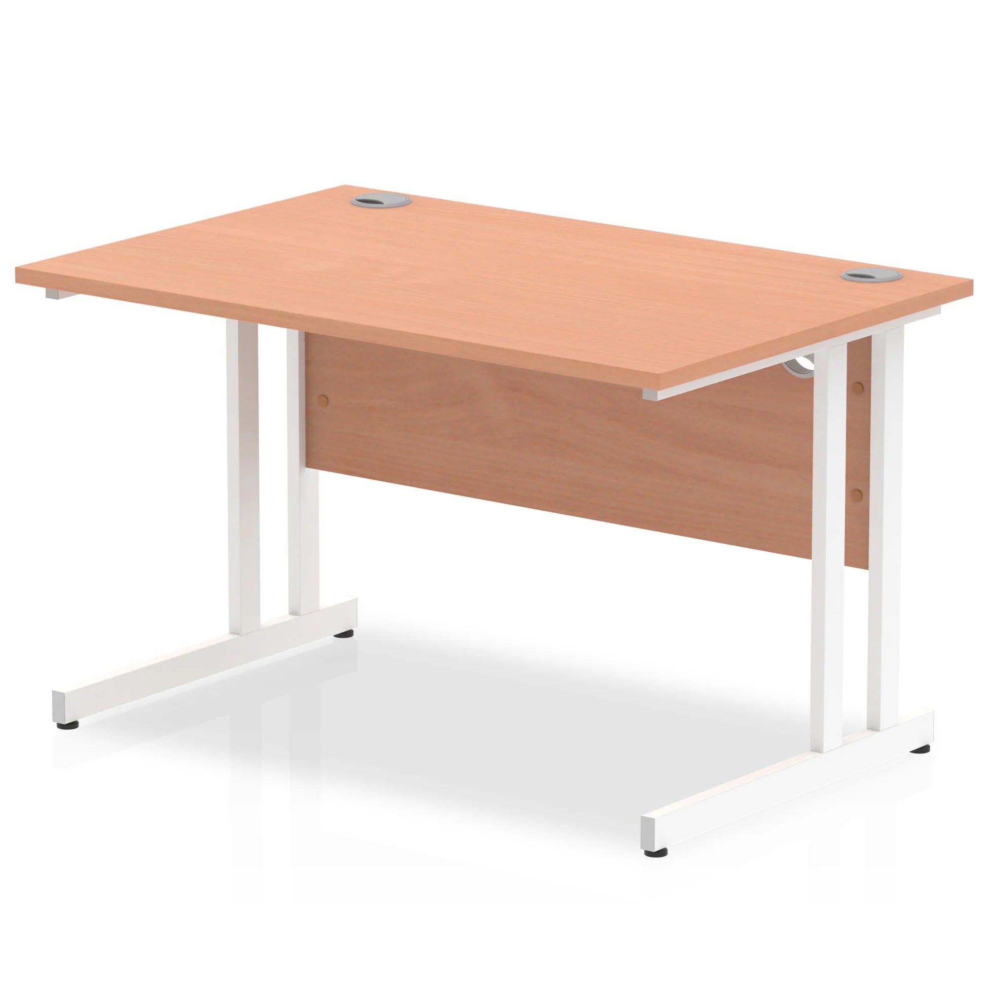 Impulse 1200mm Straight Desk Cantilever White Leg