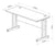 Impulse 1400mm Slimline Desk Cantilever Leg