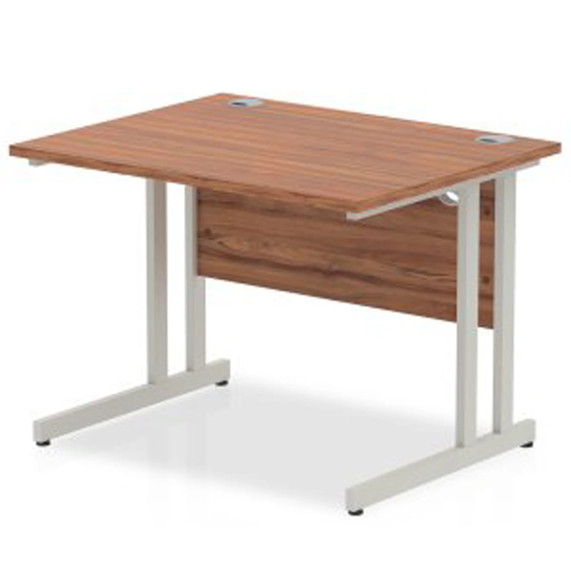 Impulse 1000mm Straight Desk Cantilever Silver Leg