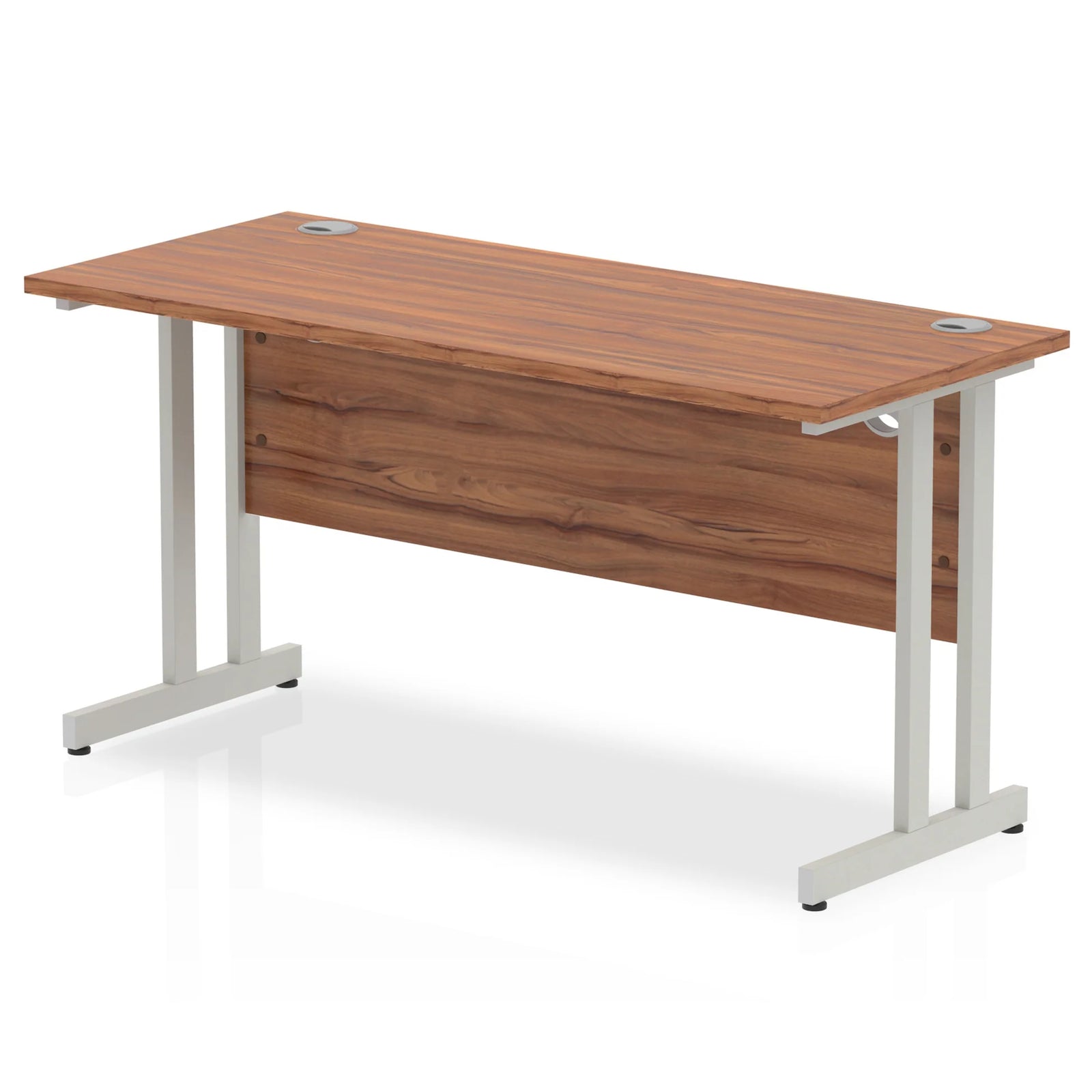 Impulse 1400mm Slimline Desk Cantilever Silver Leg