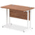 Impulse 1000mm Slimline Desk Cantilever White Leg