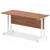 Impulse 1400mm Slimline Desk Cantilever White Leg