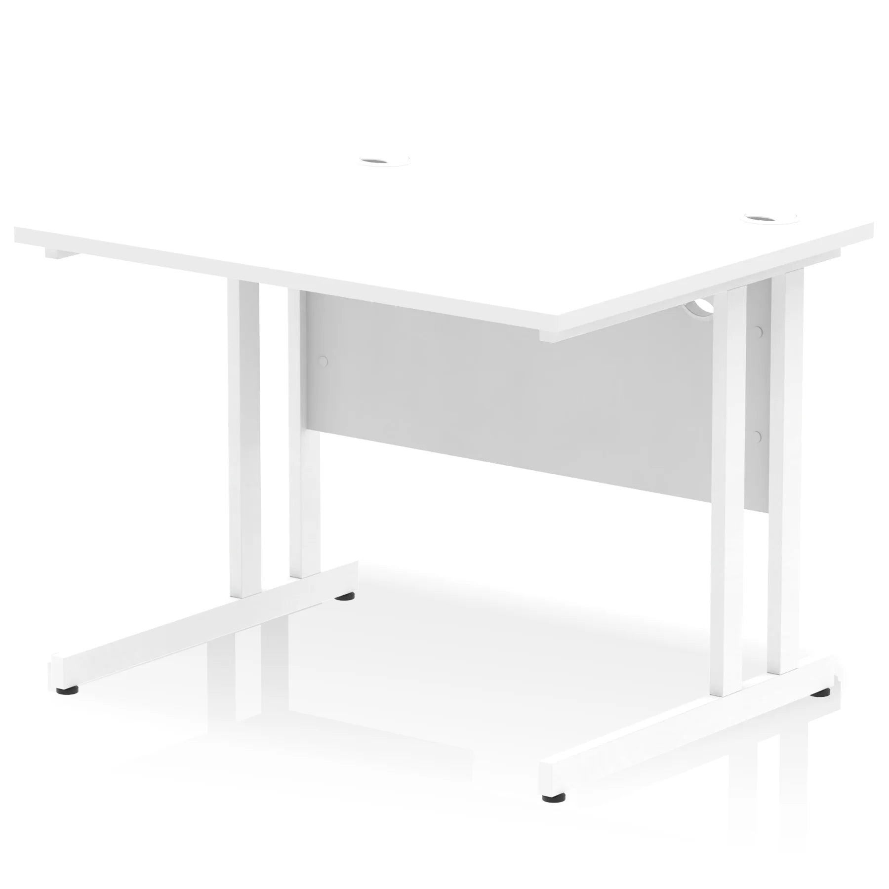 Impulse 1000mm Straight Desk Cantilever White Leg