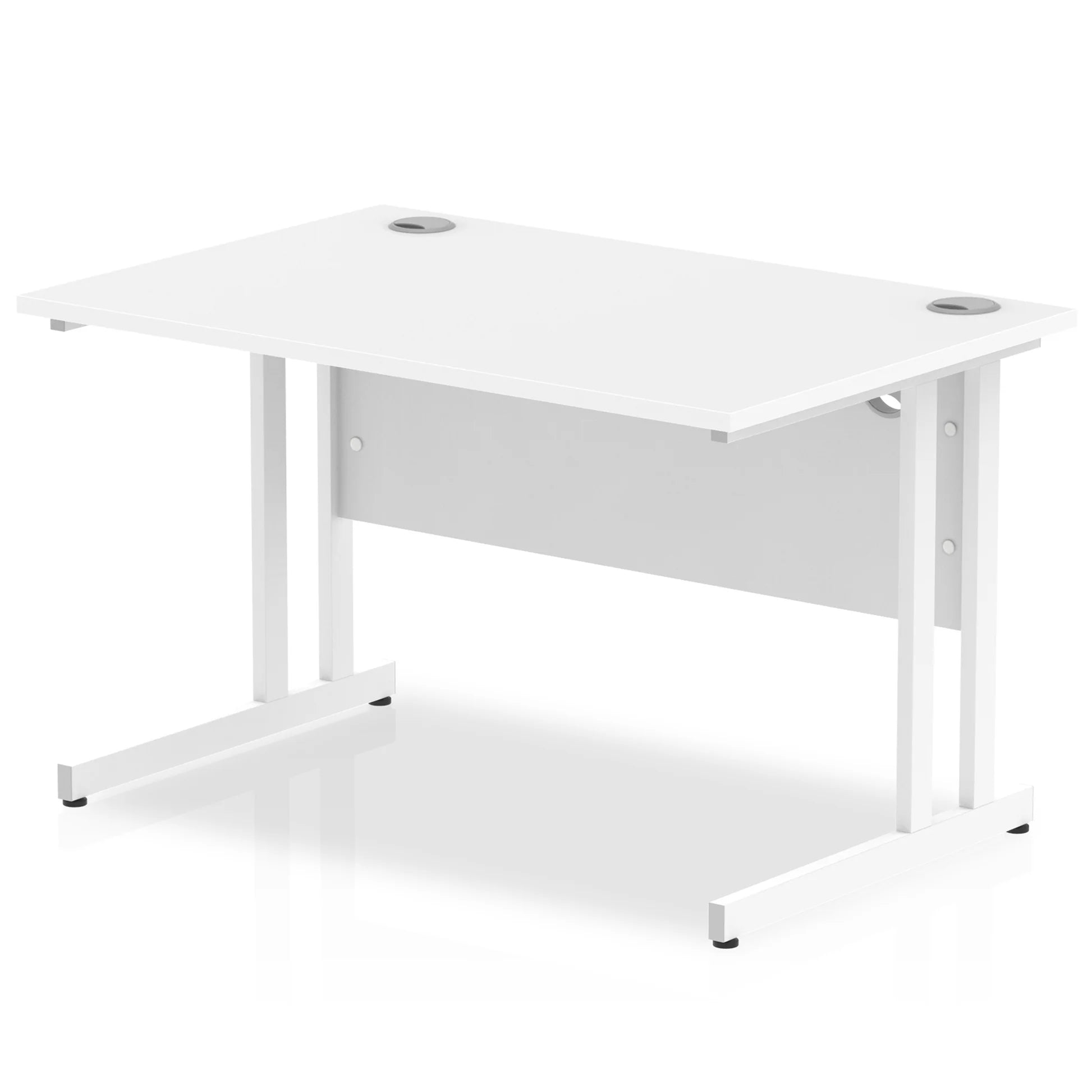 Impulse 1200mm Straight Desk Cantilever White Leg