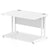 Impulse 1200mm Straight Desk Cantilever White Leg