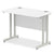 Impulse 1000mm Slimline Desk Cantilever Silver Leg