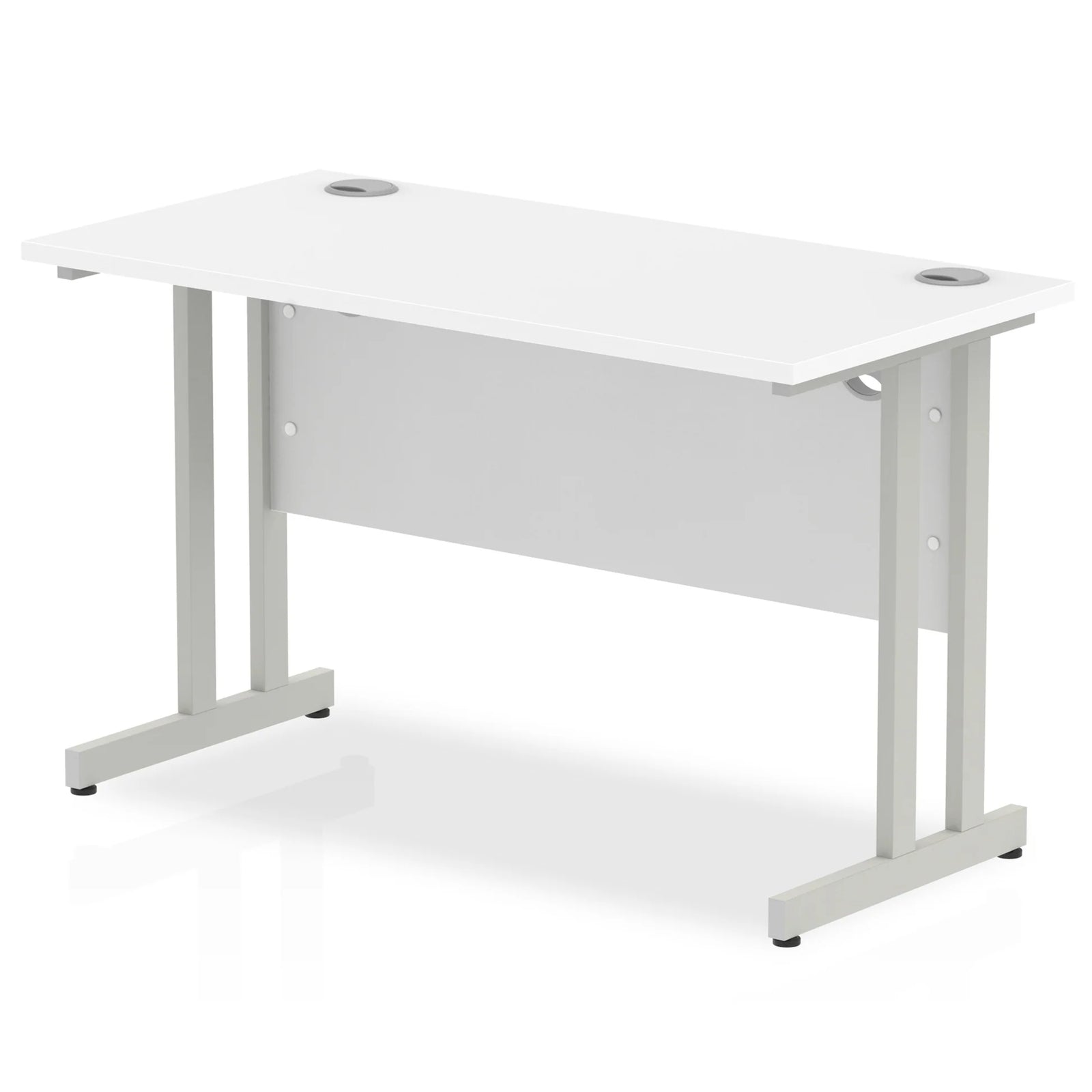 Impulse 1200mm Slimline Desk Cantilever Silver Leg