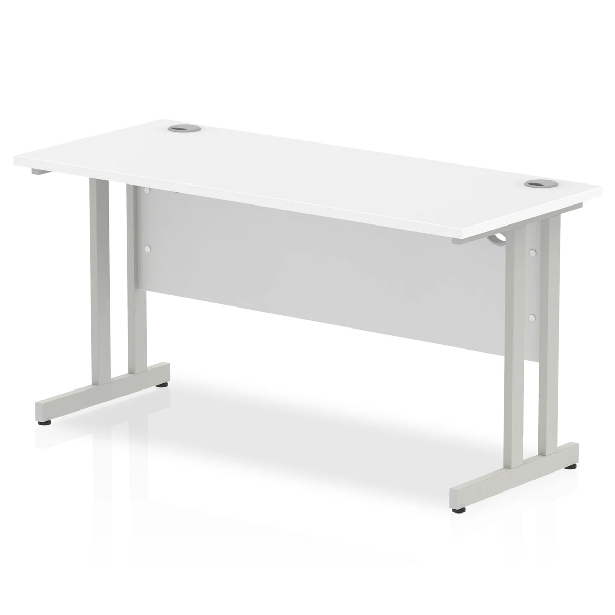 Impulse 1400mm Slimline Desk Cantilever Silver Leg