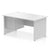 Impulse Panel End Straight Desk With Single Fixed Pedestal