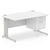 Impulse 1400mm Cable Managed Straight Desk With Fixed Pedestal