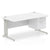 Impulse 1600mm Cable Managed Straight Desk With Fixed Pedestal