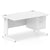 Impulse 1400mm Cable Managed Straight Desk With Fixed Pedestal