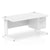 Impulse 1600mm Cable Managed Straight Desk With Fixed Pedestal