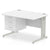 Impulse 1200mm Cable Managed Straight Desk With Fixed Pedestal