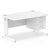 Impulse 1400mm Cable Managed Straight Desk With Fixed Pedestal