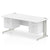 Impulse 1800mm Cable Managed Straight Desk With Fixed Pedestal