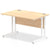 Impulse 1200mm Straight Desk Cantilever White Leg