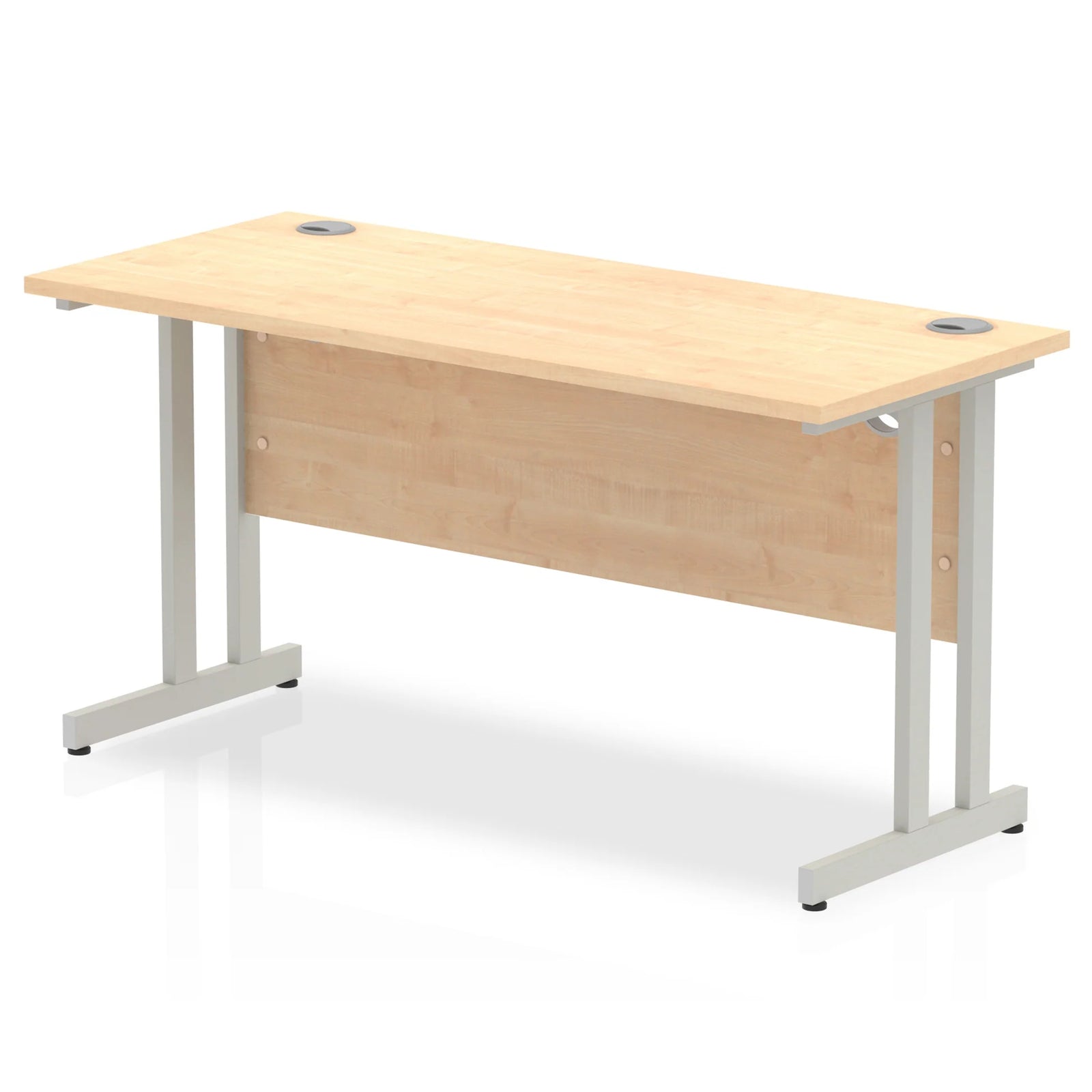 Impulse 1400mm Slimline Desk Cantilever Silver Leg