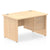 Impulse Panel End Straight Desk With Single Fixed Pedestal