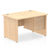 Impulse Panel End Straight Desk With Single Fixed Pedestal