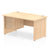 Impulse Panel End Straight Desk With Single Fixed Pedestal