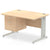 Impulse 1200mm Cable Managed Straight Desk With Fixed Pedestal