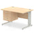 Impulse 1200mm Cable Managed Straight Desk With Fixed Pedestal