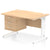 Impulse 1200mm Cable Managed Straight Desk With Fixed Pedestal