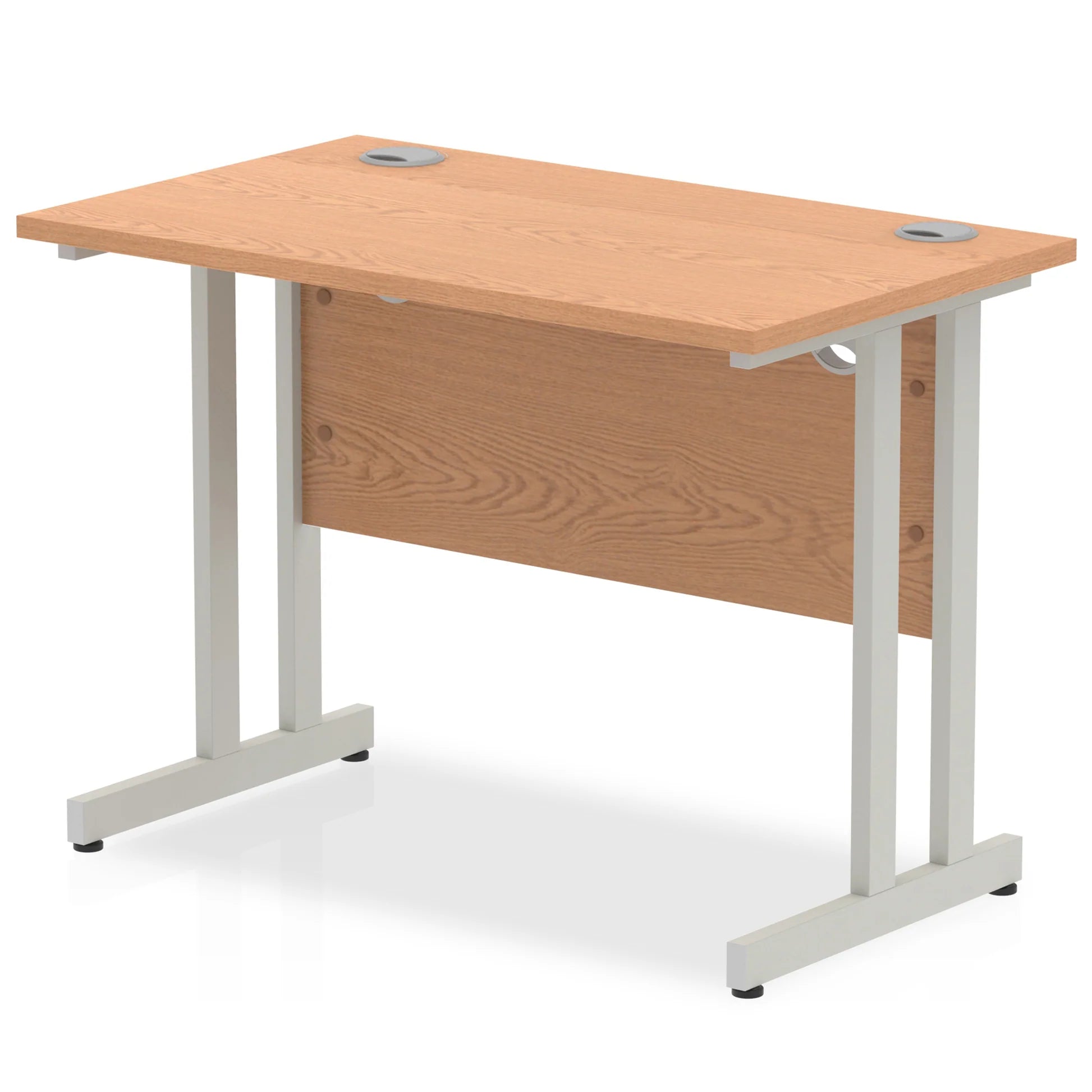 Impulse 1000mm Slimline Desk Cantilever Silver Leg