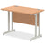 Impulse 1000mm Slimline Desk Cantilever Silver Leg