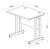 Impulse 800mm Slimline Desk Cantilever Leg