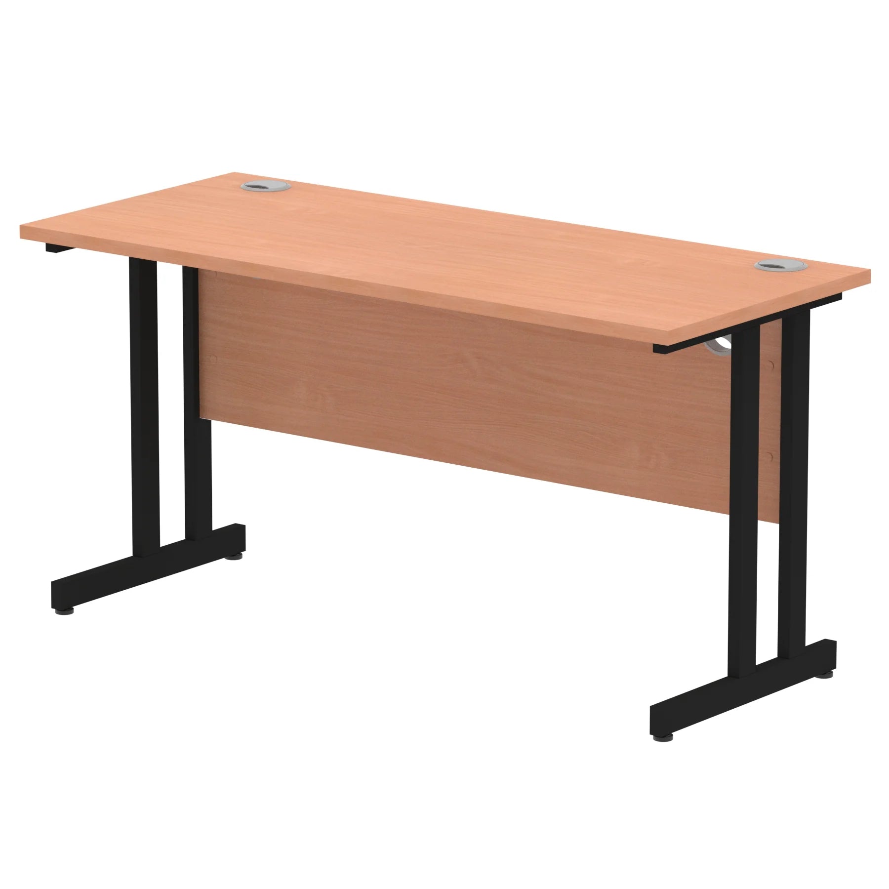 Impulse 1400mm Slimline Desk Cantilever Black Leg