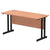 Impulse 1400mm Slimline Desk Cantilever Black Leg