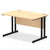 Impulse 1200mm Straight Desk Cantilever Black Leg