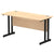 Impulse 1400mm Slimline Desk Cantilever Black Leg