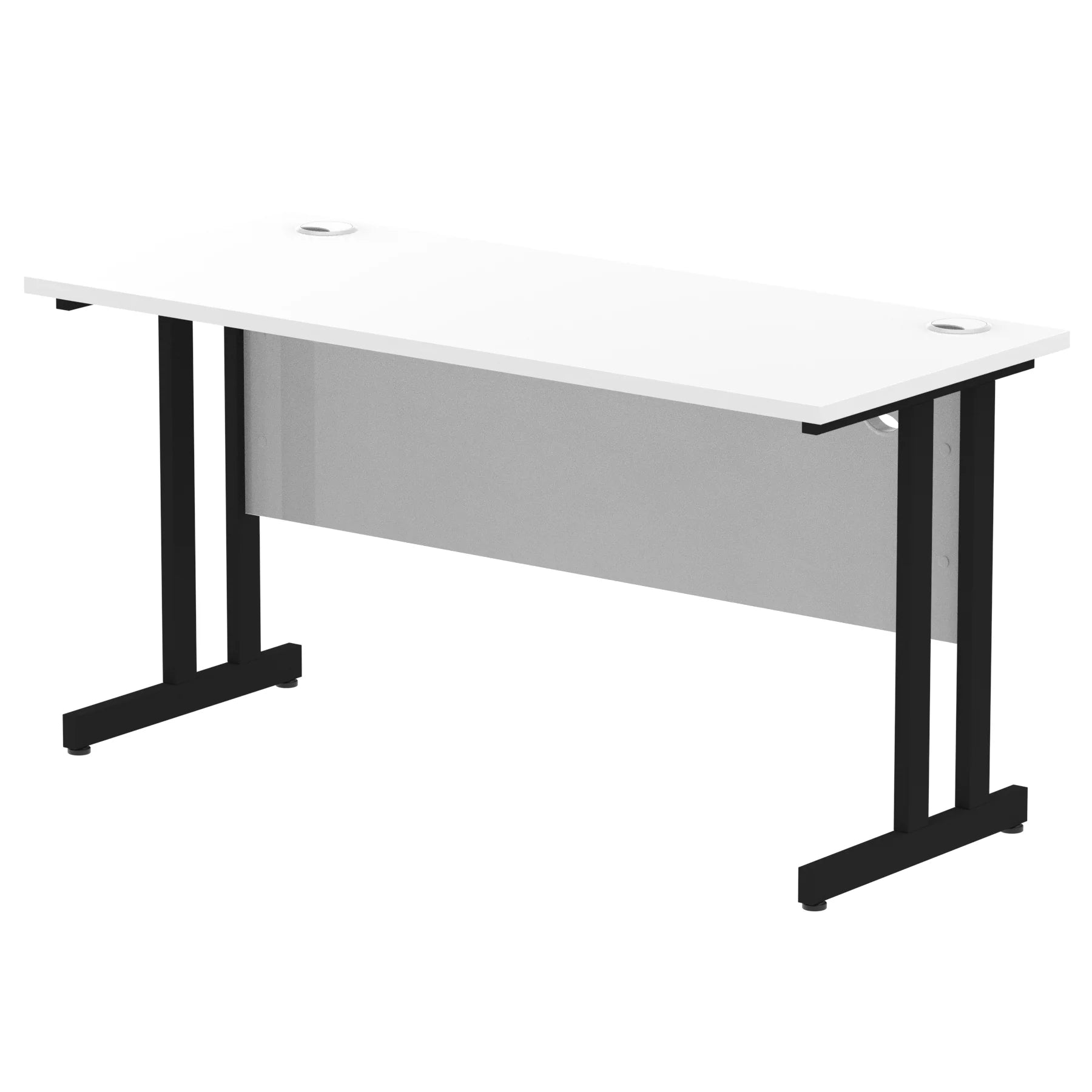 Impulse 1400mm Slimline Desk Cantilever Black Leg