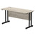 Impulse 1400mm Slimline Desk Cantilever Black Leg