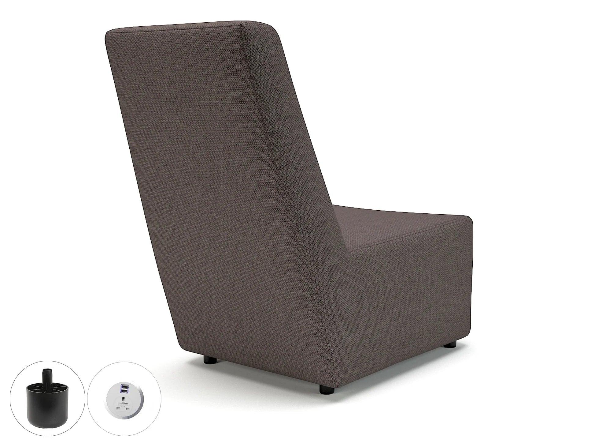 Pella 65cm Wide Chair in Camira Era Fabric with Socket