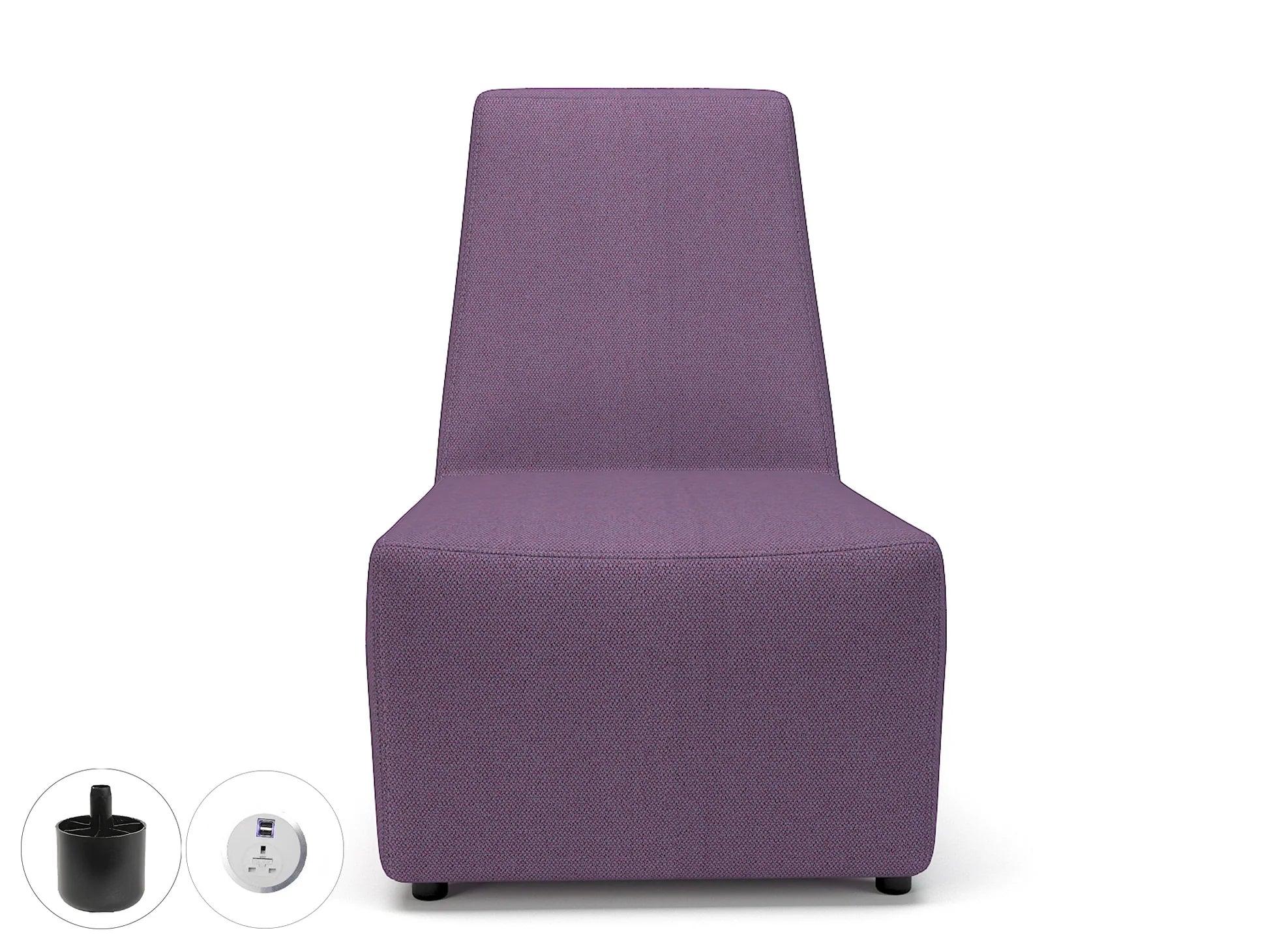 Pella 65cm Wide Chair in Camira Era Fabric with Socket