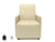 Pella 69cm Wide Armchair in Cristina Marrone Ultima Faux Leather with Socket