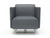 Napa Slim Arm 75cm Wide Swivel Armchair in Cristina Marrone Ultima Faux Leather