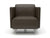 Napa Slim Arm 75cm Wide Swivel Armchair in Cristina Marrone Ultima Faux Leather