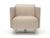 Napa Slim Arm 75cm Wide Swivel Armchair in Cristina Marrone Ultima Faux Leather