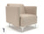 Napa Slim Arm 75cm Wide Armchair in Cristina Marrone Ultima Faux Leather