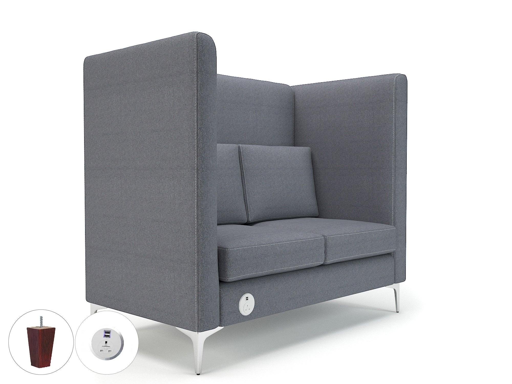 Altus 128cm Wide Privacy Booth in Camira Era Fabric with Socket