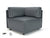 Loomis 87cm Wide Corner Unit in Cristina Marrone Ultima Faux Leather with Socket