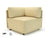 Loomis 87cm Wide Corner Unit in Cristina Marrone Ultima Faux Leather with Socket